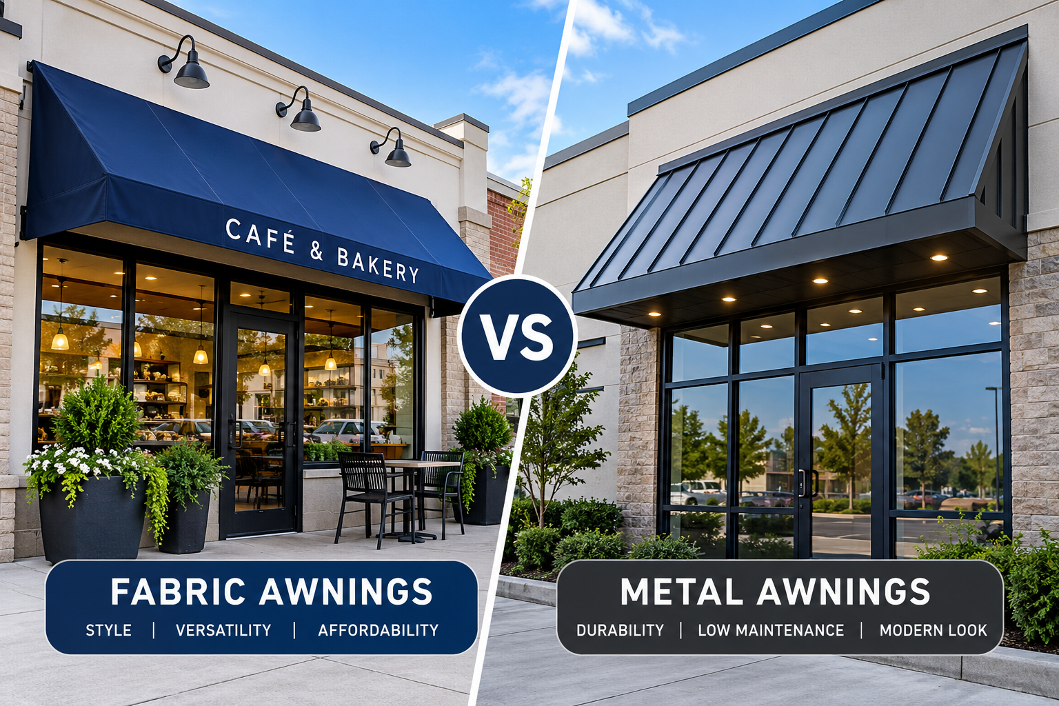 Fabric vs. Metal Awning Showdown Fabric vs. Metal Awning Showdown