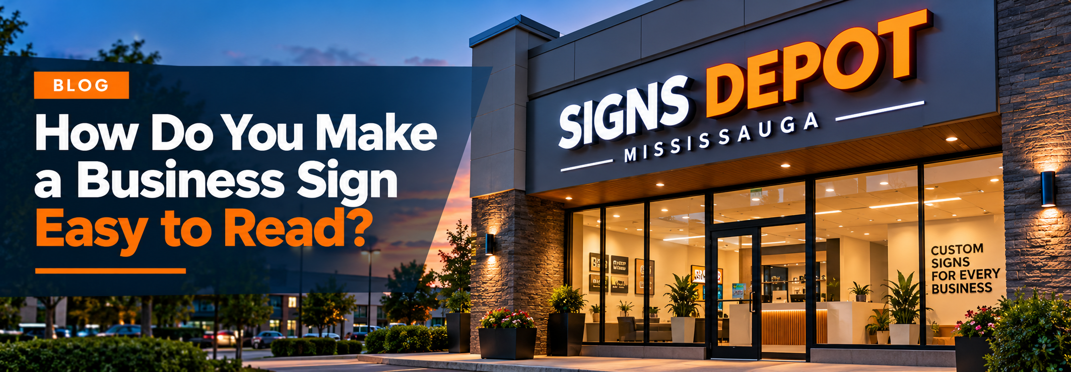 easy to read business sign in Mississauga easy to read business sign in Mississauga